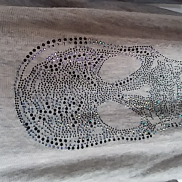 Caitlyn oversize wide neck skull bling sweater - Picture 4 of 9